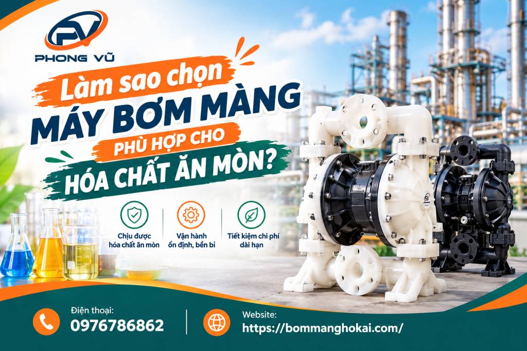 Làm sao chọn máy bơm màng phù hợp cho hóa chất ăn mòn?