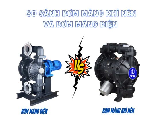 So Sánh Bơm Màng Khí Nén Và Bơm Màng Điện