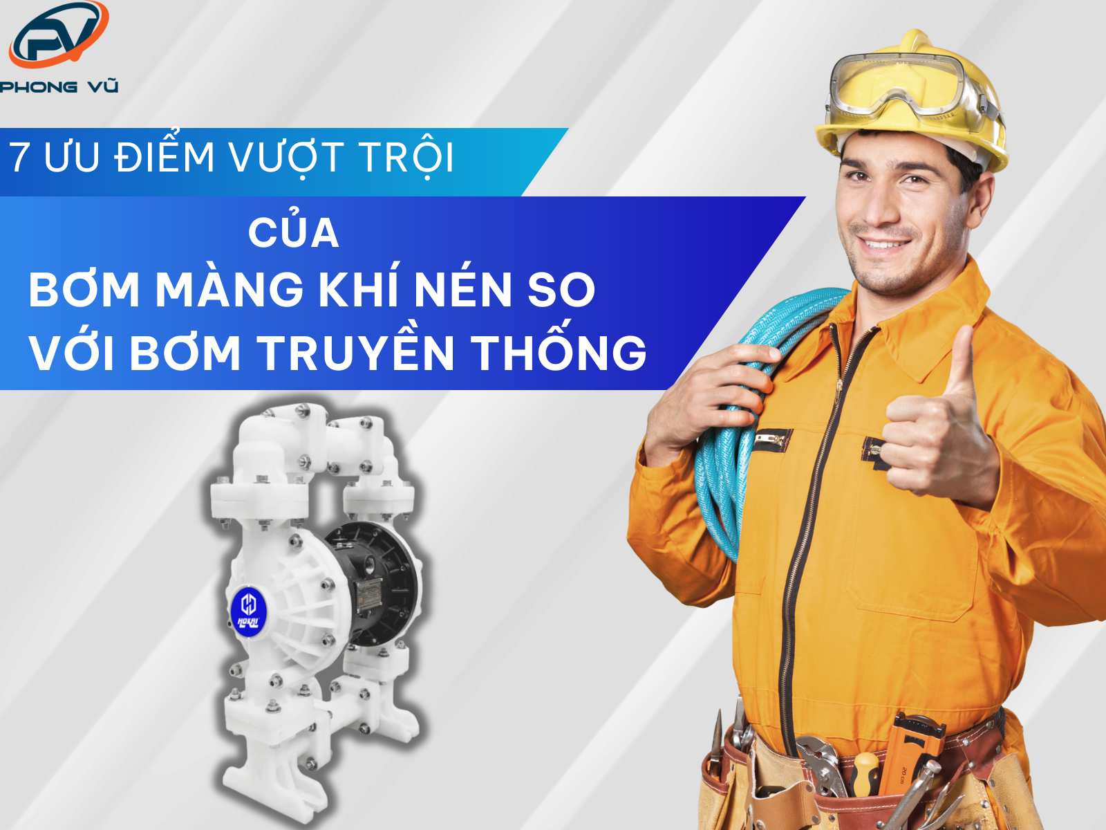 Ưu điểm vượt trội của bơm màng khí nén