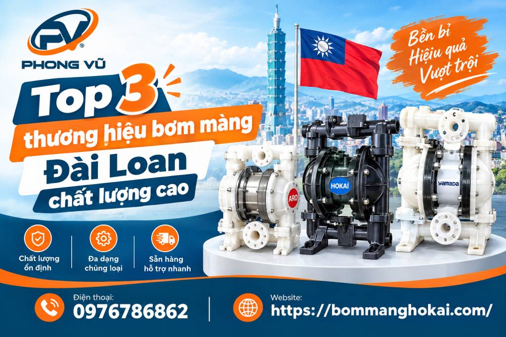 Top 3 thương hiệu bơm màng Đài Loan