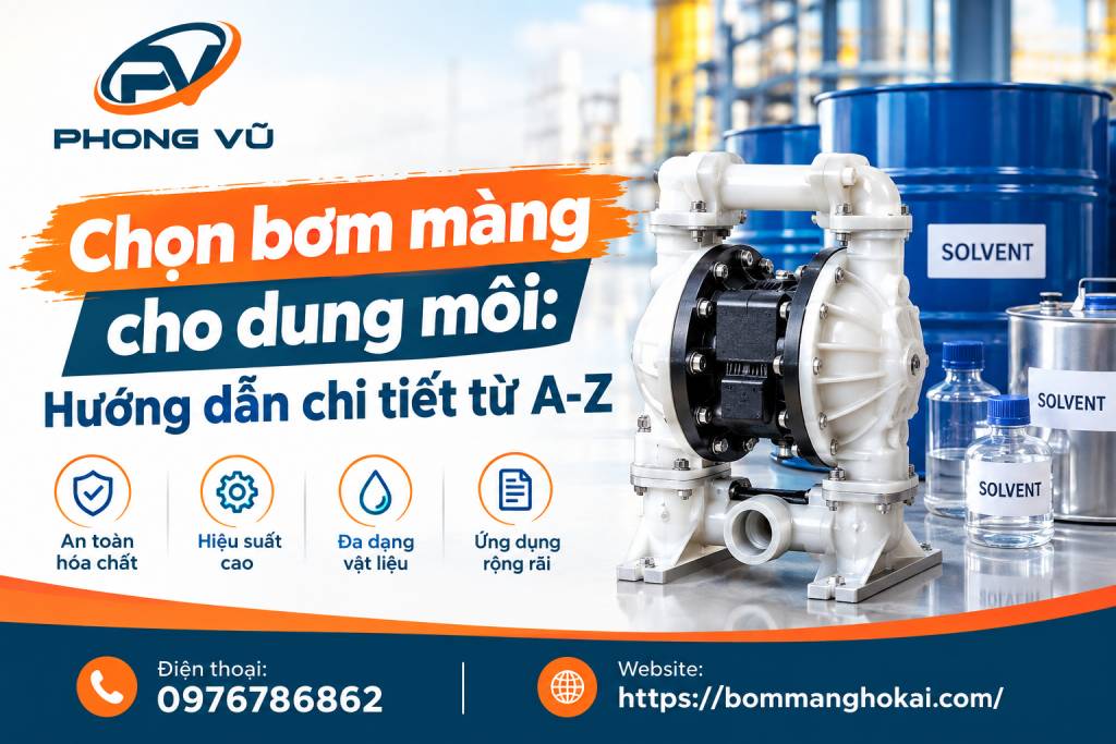 Chọn bơm màng cho dung môi: Hướng dẫn chi tiết từ A-Z