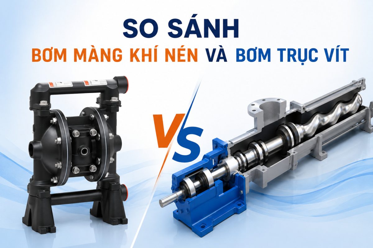 so sánh bơm màng và bơm trục vít