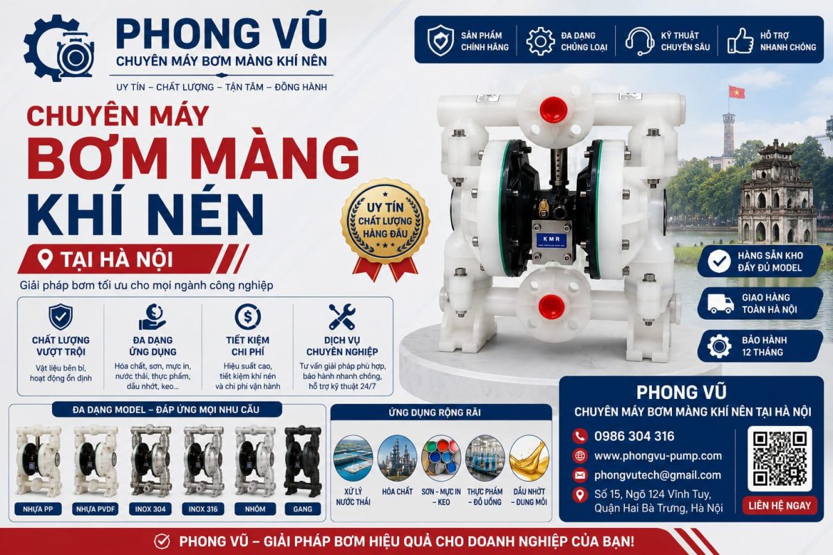 bơm màng khí nén tại Hà Nội