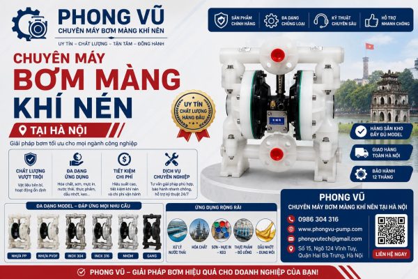 bơm màng khí nén tại Hà Nội