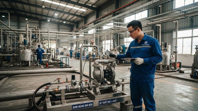 Nhu cầu sử dụng bơm màng khí nén tại Thái Bình hiện nay
