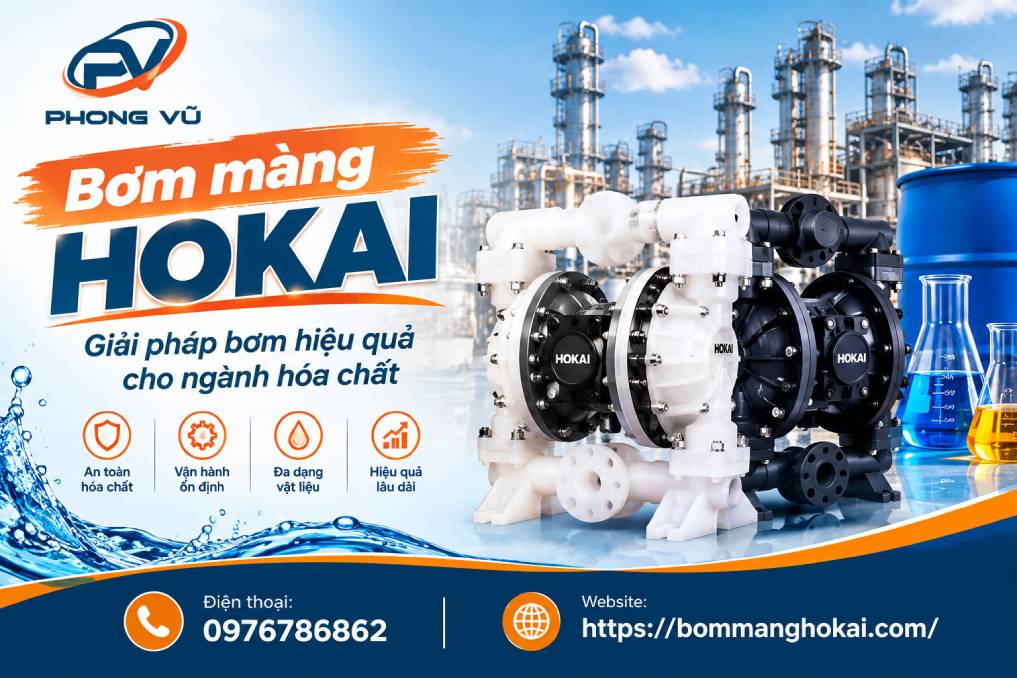Bơm màng HOKAI trong ngành hóa chất