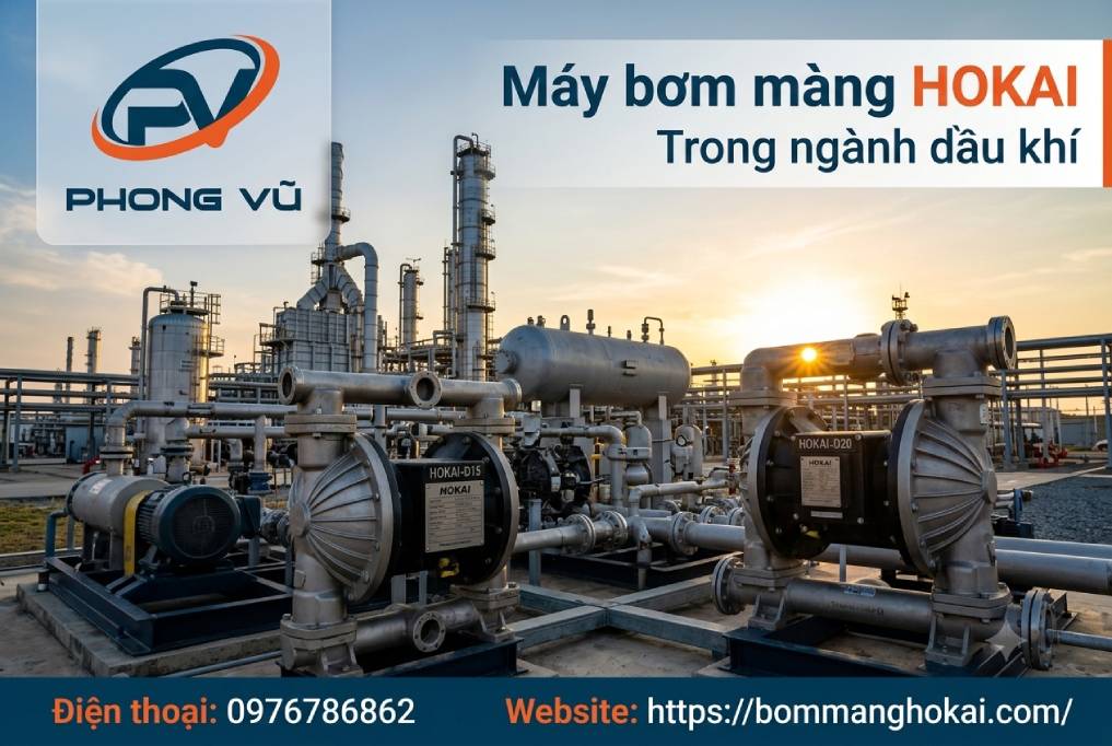 Máy bơm màng HOKAI trong ngành dầu khí
