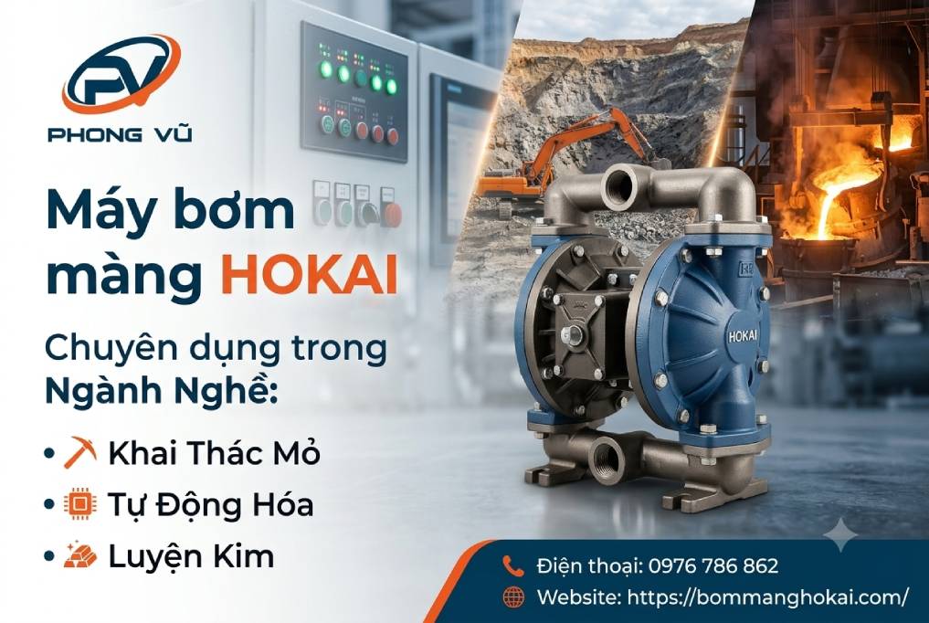 Máy bơm màng HOKAI trong ngành nghề khai thác mỏ, tự động hóa, luyện kim