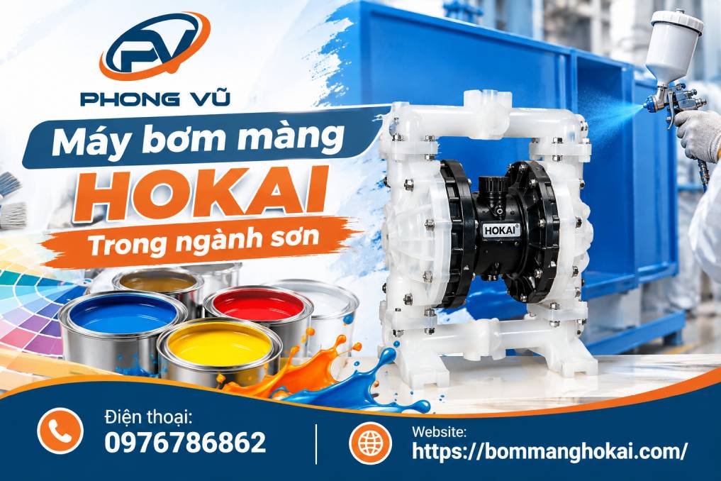 Máy bơm màng Hokai trong ngành sơn mạ xi