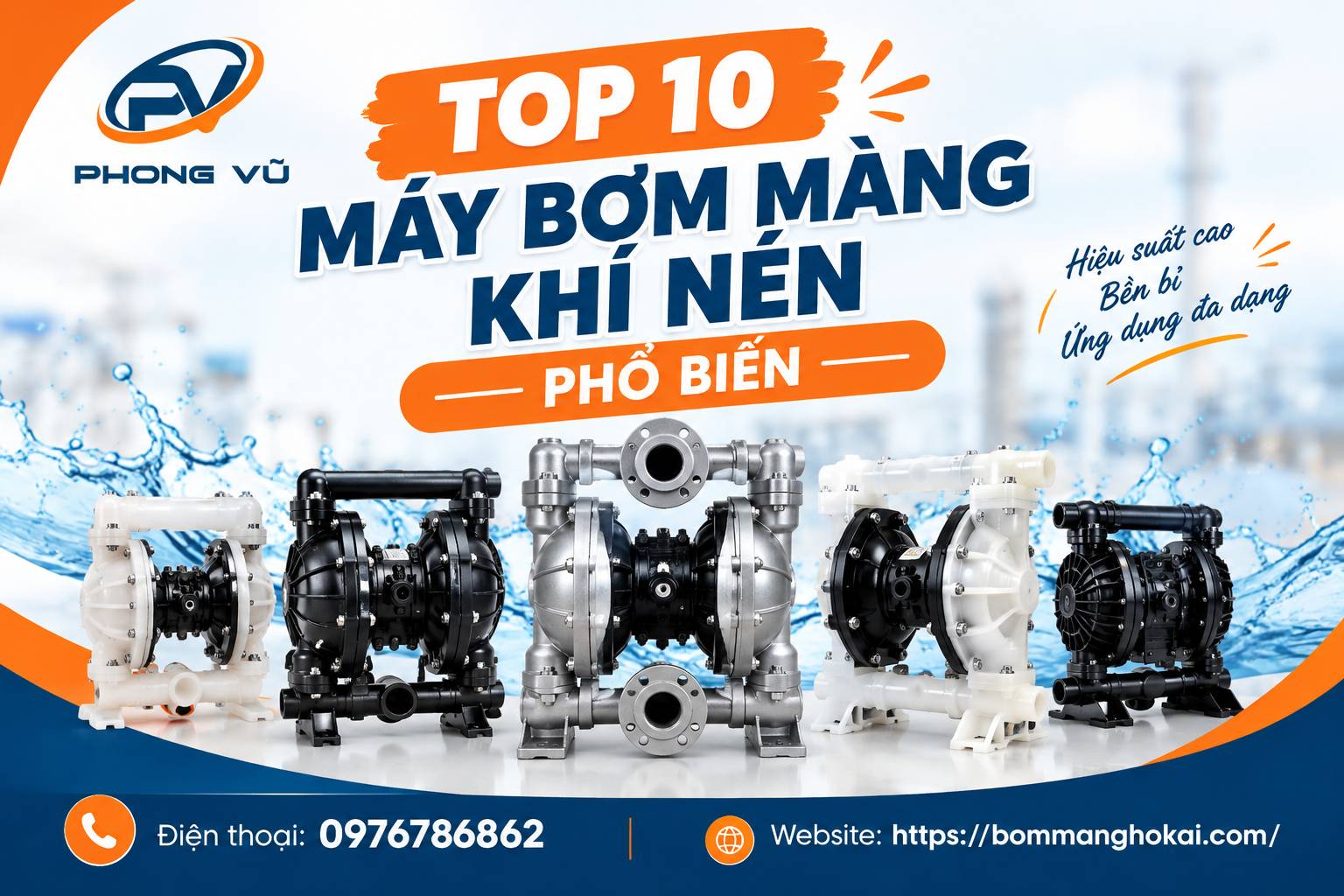 Top 10 máy bơm màng khí nén phổ biến