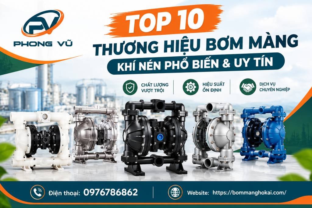 Top 10 Thương Hiệu Bơm Màng Khí Nén Phổ Biến